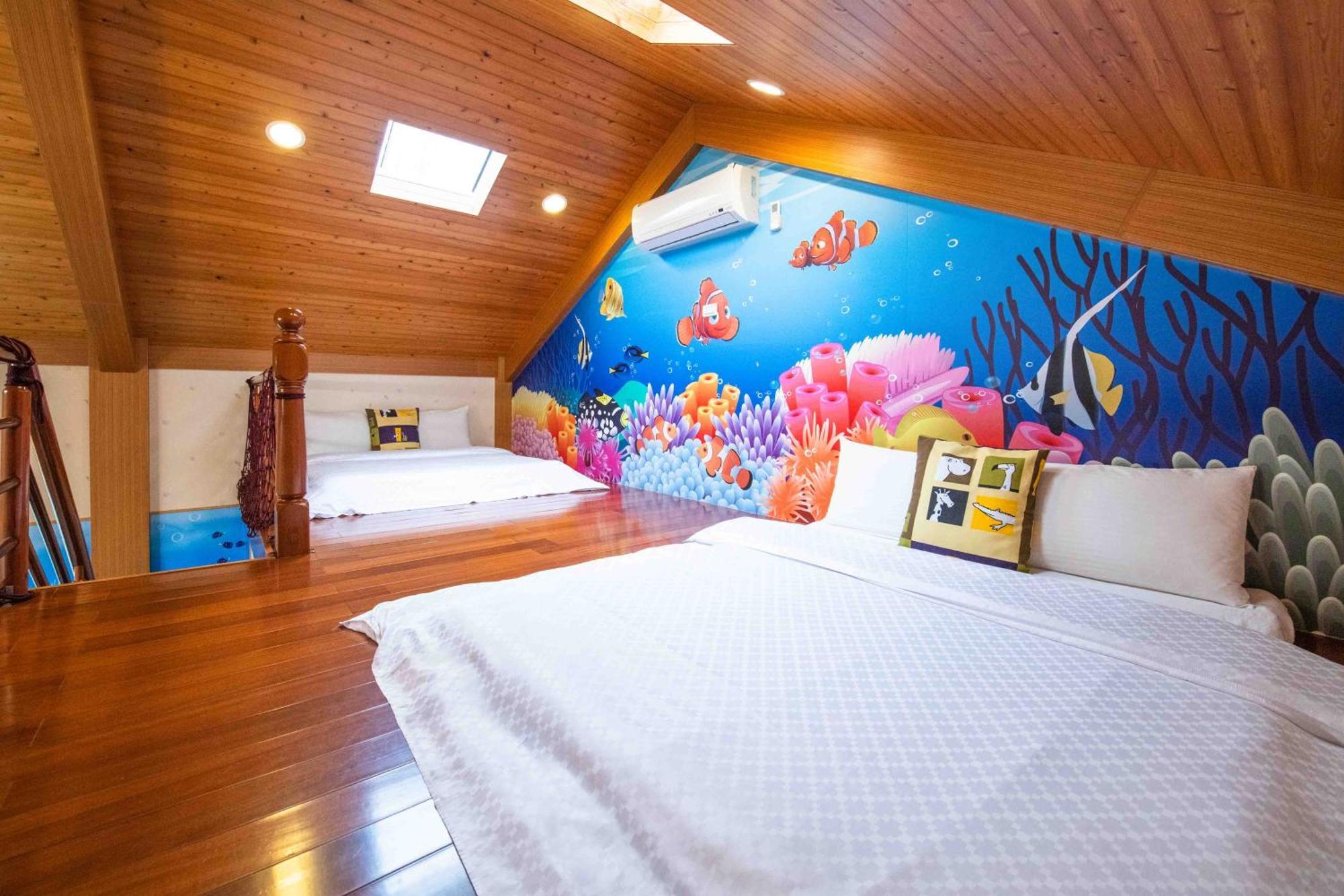 Апартаменты Fish House 宜蘭獨棟別墅 戲水池 生態diy 安農溪自行車 Дуншань Экстерьер фото