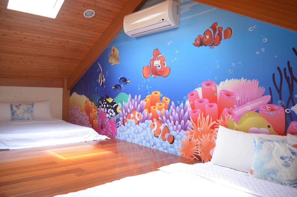 Апартаменты Fish House 宜蘭獨棟別墅 戲水池 生態diy 安農溪自行車 Дуншань Экстерьер фото