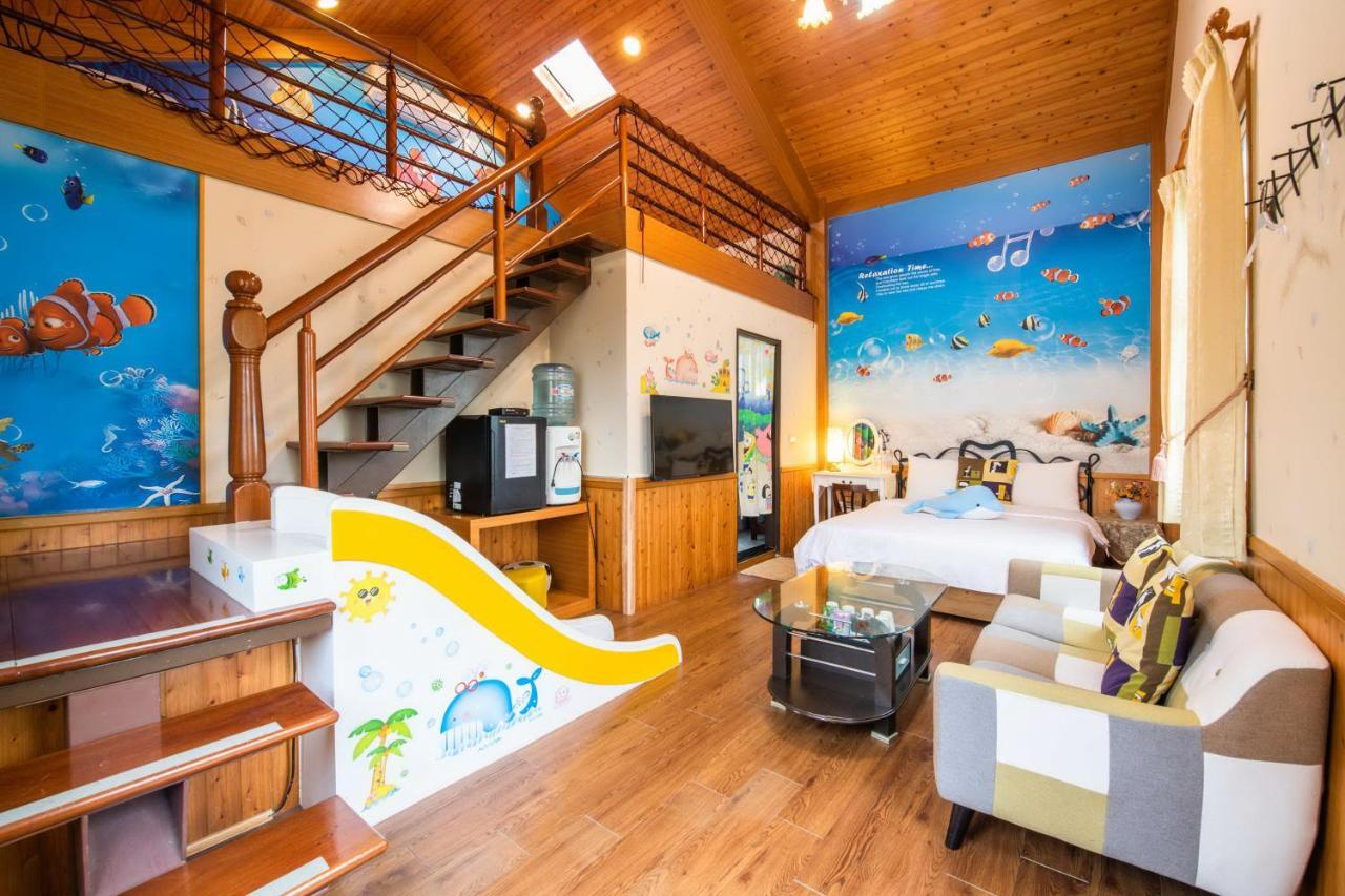 Апартаменты Fish House 宜蘭獨棟別墅 戲水池 生態diy 安農溪自行車 Дуншань Экстерьер фото